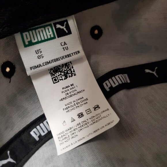 Puma Bucket Hat Y2K Unisex Black Grey Space Dye Nylon OS - Picture 8 of 9